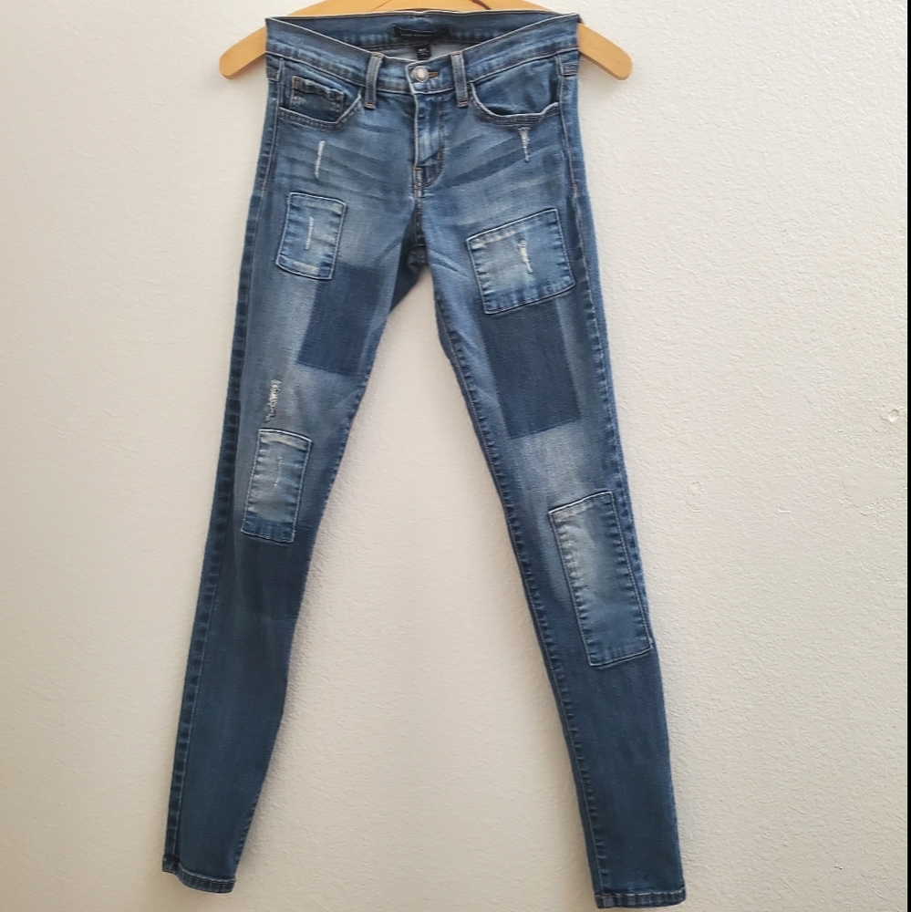 Flying Monkey Platinum Skinny Jeans Patches J130